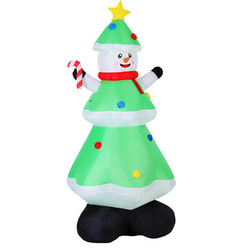 Jingle Jollys LED Christmas Inflatable Snowman Tree 2.75M
