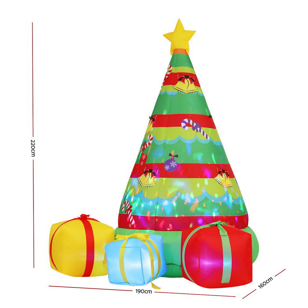 Jingle Jollys Christmas Inflatable Decoration 2.2M Outdoor with Flashing Lights