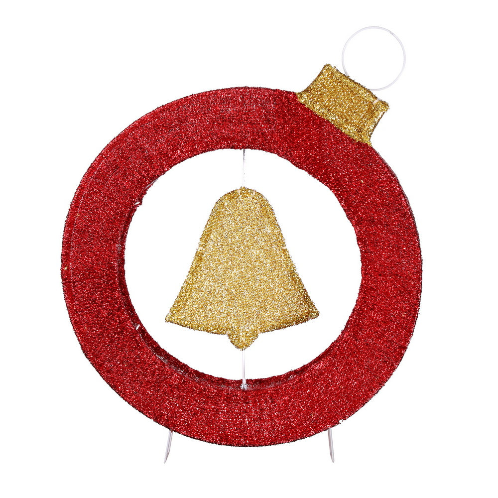 Jingle Jollys LED Christmas Bell Wreath 60cm Warm White