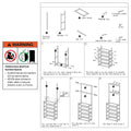 Bamboo hall stand assembly instructions showing parts list and five-step illustrated guide