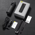 Baseus tyre inflator with box contents: pump, cigarette lighter cable, extension hose, two adaptors and instruction manuals