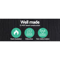 Feature panel on dark wood grain: Well made, E1 MDF board construction, Heat insulation, Odourless, Non-deformation icons