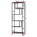 Black metal display shelf dimensions diagram: 60cm wide, 33cm deep, 171cm tall with shelf spacing 30cm, 31cm, 61cm