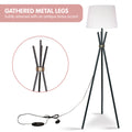 Feature banner GATHERED METAL LEGS with pink circle callout of antique brass collar hub, full lamp and foot switch visible
