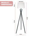 Product dimensions diagram: 162cm total height, shade 40.5cm diameter x 28cm tall, leg 125cm, tripod spread 65cm