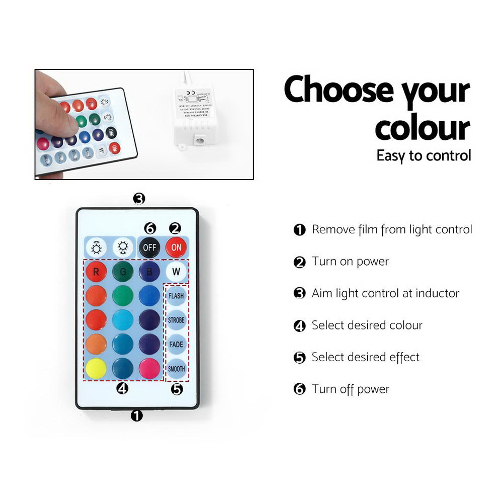 24-key LED remote and white controller box choose your colour easy to control aim at inductor diagram