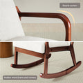 Two-panel detail: rounded walnut armrest labelled 