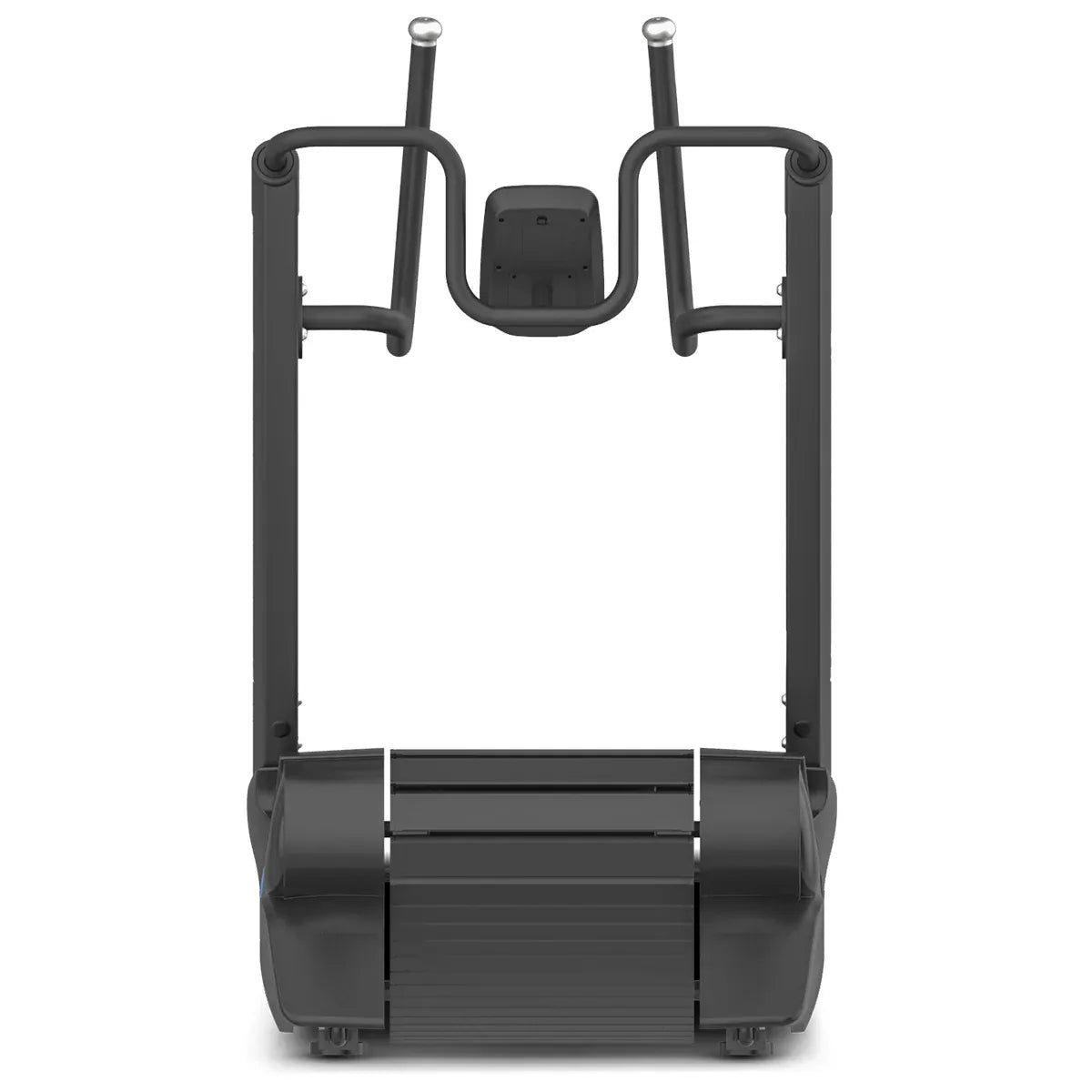 Corsair FreeRun 105 rear view showing flat profile, handrails and treadmill base structure