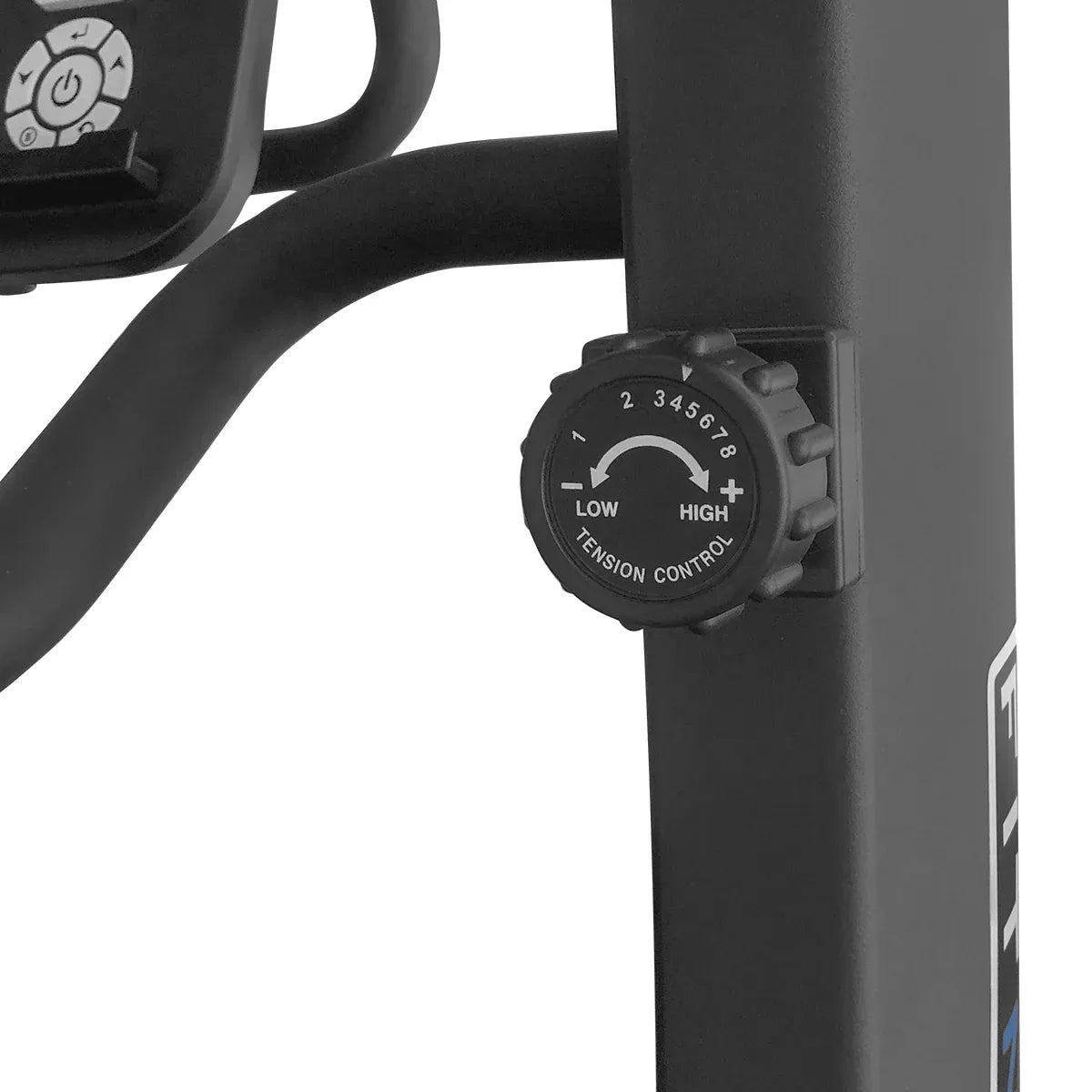 Corsair FreeRun 105 tension control dial mounted on frame showing 8 resistance levels