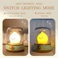 Raindrop lamp infographic showing two modes: Candlelight Mode warm white glow and Normal Mode yellow light