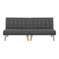 Convertible sofa bed infographic showing bed and sofa positions with Instant Bed and 160KG capacity text