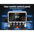 console labeled 5.5-inch lcd usb mp3 tablet holder features