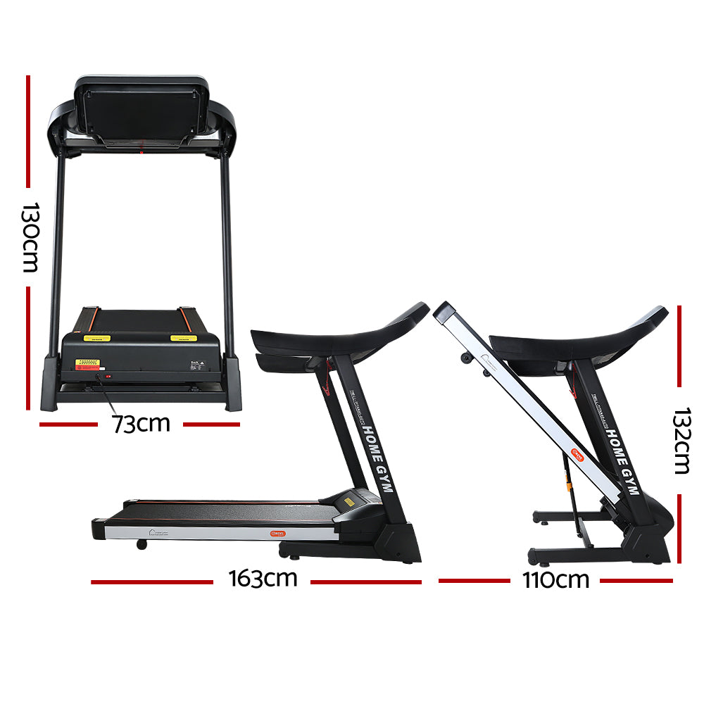 everfit treadmill on gradient background with console and safety key