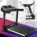 everfit treadmill on gradient background with console and safety key