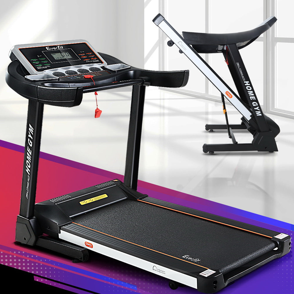 everfit treadmill on gradient background with console and safety key
