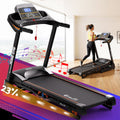 treadmill side view console display handrails