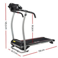 Everfit electric treadmill dimensions diagram showing 135cm length, 81.3cm width, 125.3cm height