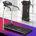 Everfit electric treadmill lifestyle display showing extended running position and folded vertical storage