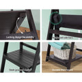 Furniture tipover warning label with safety instructions and anchor device diagram