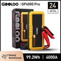 GOOLOO GP4000 Pro jump starter with box and jumper cables; 99.2Wh 4000A, 24 Months Warranty, Global Warehouse