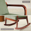 Green corduroy rocking chair detail panels: 