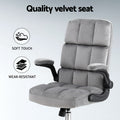 Grey velvet tufted chair quality velvet seat: soft touch and wear-resistant badges with three-quarter back and seat close-up