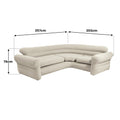 Dimensions diagram for inflatable corner sectional sofa: 257cm width, 203cm depth, 76cm height