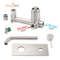 Basin mixer component diagram showing G1/2 inch hot and cold water connections