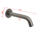 Gun metal spout dimension diagram showing 60mm wall height, 195mm length, 23mm bore
