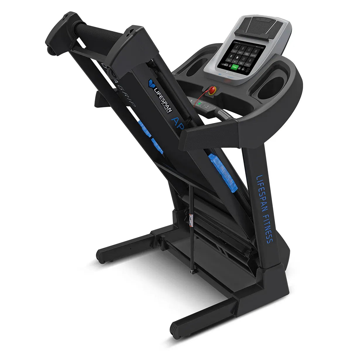 Lifespan Apex 2 treadmill at incline angle with elevated running deck and console visible