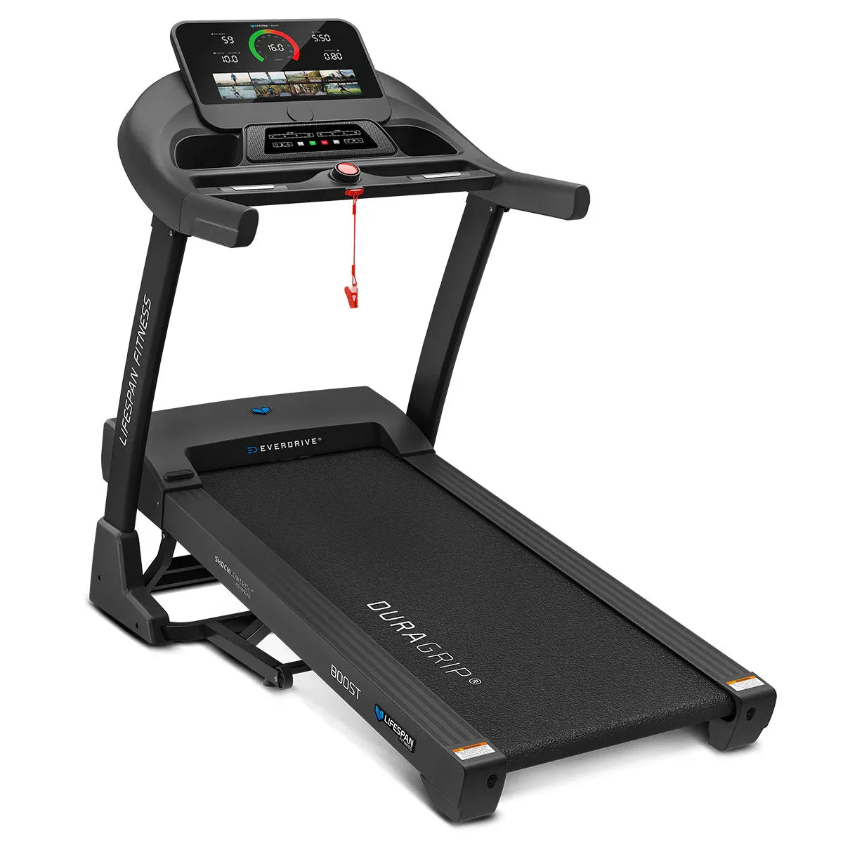 Boost 2 front view with tablet console and LED control panel below