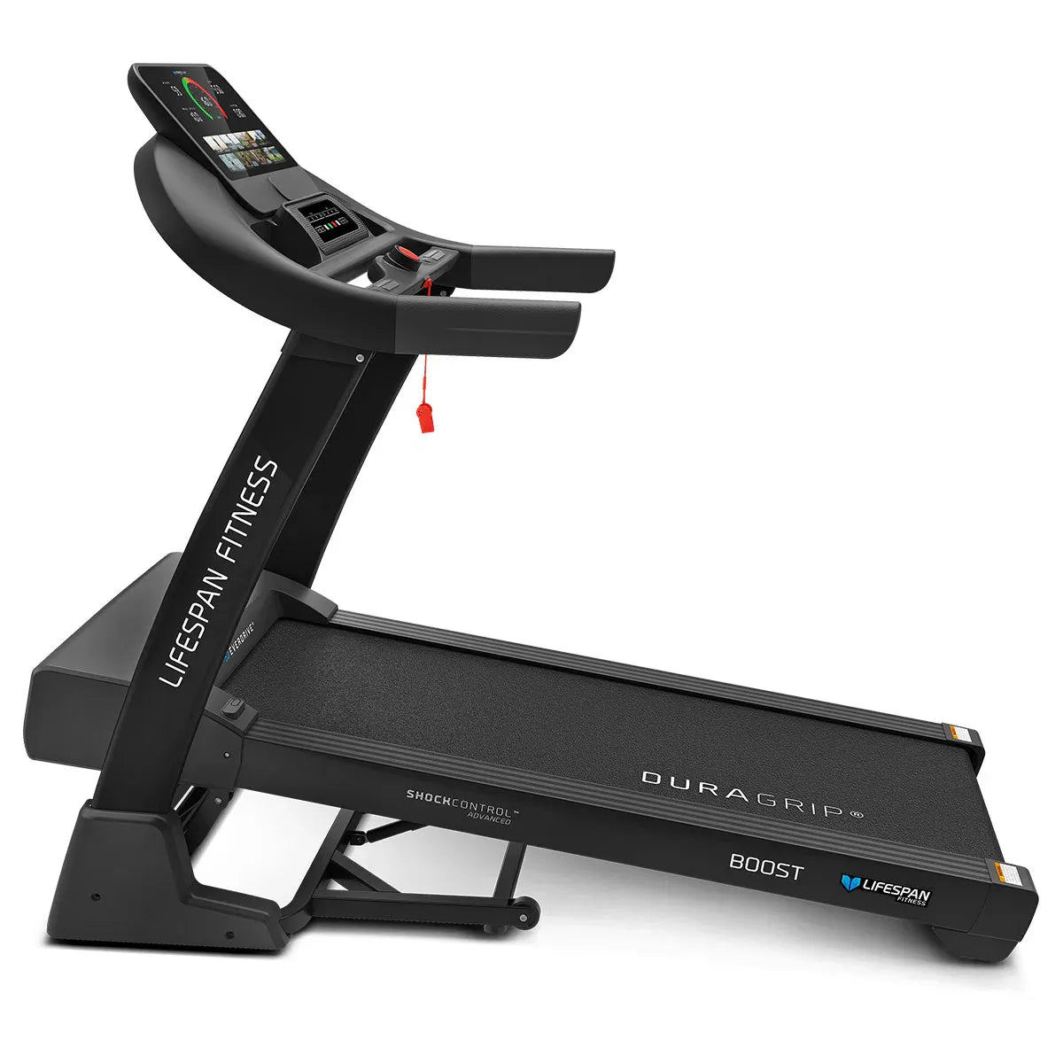Lifespan Boost 2 side profile showing console, handrails and frame