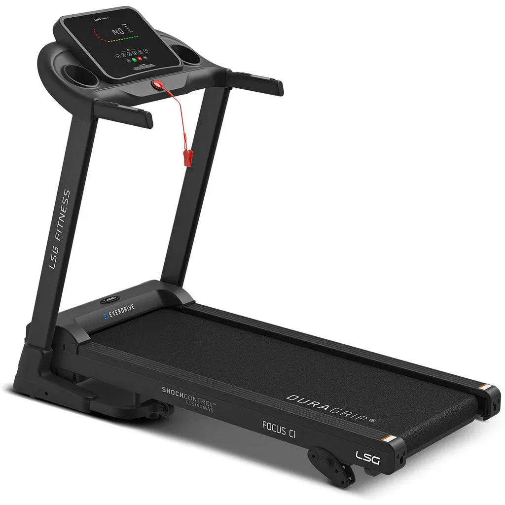 Lifespan Focus C1 treadmill on white background