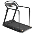 Athlete running on Reformer 2 wearing smartwatch and heart rate monitor during workout