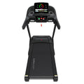 Overhead view of Torque 4 treadmill running deck with DuraGrip surface and width markers