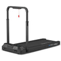 V-FOLD with ErgoDesk frame angle view showing treadmill and desk structure