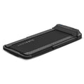 V-FOLD treadmill with ErgoDesk front view showing flat platform and DuraGrip surface