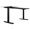 V-FOLD with ErgoDesk overhead angled view showing integrated desk and treadmill