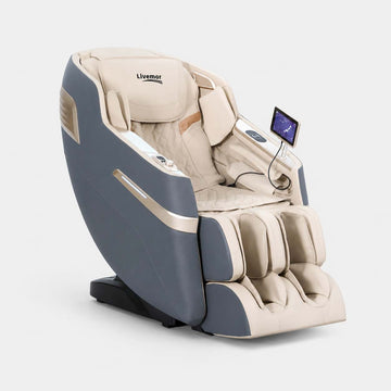 Livemor 4D Massage Chair Recliner with Zero Gravity and Heated Therapy Gray