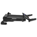 LSG Stride M3 treadmill assembled view overhead showing complete footprint with console, handrails, and running belt