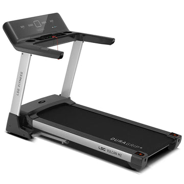 LSG Fitness Vulcan M2 treadmill front view with LCD console and handlebar grips