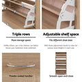Feature panel: triple-row storage, adjustable shelf, powder-coated handles and smooth open action