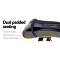 Black PU high-back chair seat cross-section showing 10cm PU leather upholstery, high-density foam and solid wooden board