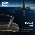 Black grey gaming chair nylon base and padded seat: PU mesh surface, high-density sponge padding, plywood construction