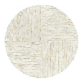 Round mother of pearl mosaic drum coffee table with dimension annotations showing 92cm diameter and 41cm height on white