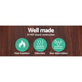 Feature banner on walnut wood: Well made, E1 MDF board, heat insulation, odourless and non-deformation icons