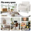 White boucle armchair 