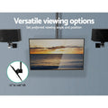 TV ceiling mount versatile viewing options lifestyle with sunset TV minus 12 to plus 46 degree tilt and wall speakers