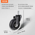 VEVOR CC-YJJL-D3 caster wheel spec sheet: 4.64in height, 3.07in diameter, 130 lbs max load, 5 wheels, stem 11x22mm