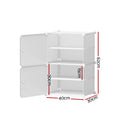 White 2-cube modular shoe cabinet dimensions 62cm tall 40cm wide 30cm deep with 15cm shelf spacing on white background